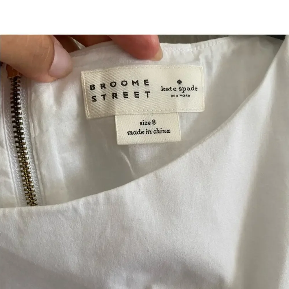 Kate Spade Broome Street Pinstripe blue & white dress. Sz 8 $229 - Picture 10 of 15